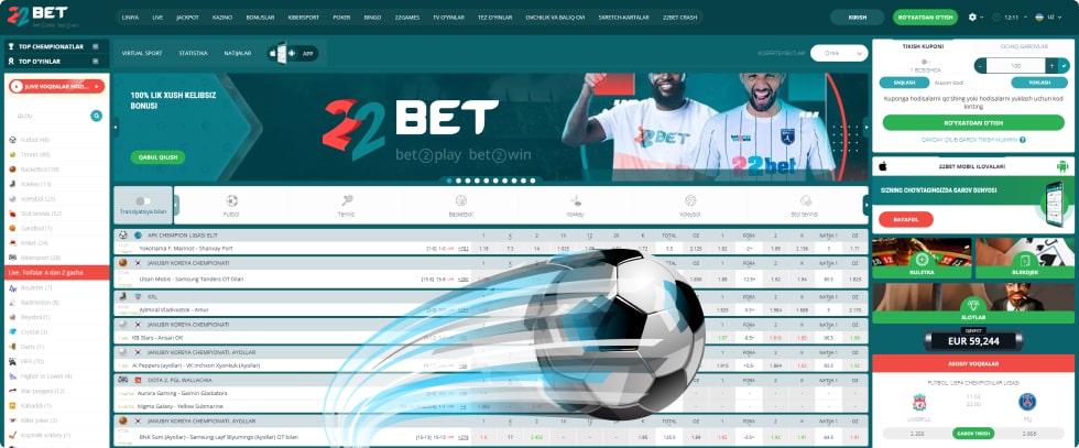 22Bet Yuqori Koeffitsientlar 22Bet Yuqori Koeffitsientlar